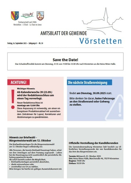 Amtsblatt KW 39/2025